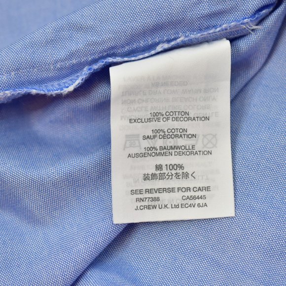 J. Crew Blue White Embroidered Eyelet Sleeveless Chambray Top Size 6 - Picture 14 of 15